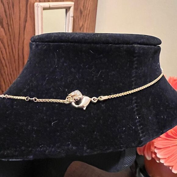 🆕 Swarovski Crystal Powder Black /Gold Crystasl & Gold Disc Necklace - Picture 5 of 6